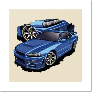 Japanese sports cars Posters and Art